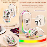 Souris sans fil 400mAh 4 niveaux de réglage DPI Affichage de la batterie Touches entièrement silencieuses Chargement de Type-C