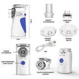 Nébuliseur 2000ma mini ordinateur de poche portable nébuliseur rechargeable usb froid brouillard inhalateur pour enfants adultes