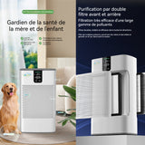 Purificateur d'air intelligent elimination du formaldéhyde désinfection UV et économe en énergie affichage numérique ions négatifs