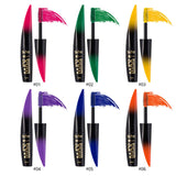 Mascara Coloré 6 couleurs mascara waterproof longue tenue mascara imperméable durable fibre soie 4d maquillage yeux pour halloween