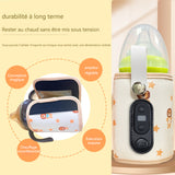 hauffe-biberon portable mignon chargement USB avec affichage de la température chauffe-biberon à lait réglable isolation léger