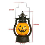 Lanterne citrouille portable pour Halloween, décoration de crâne, lanterne de poney, lampe accessoire d'atmosphère de fête de bar