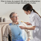 Bavoir pour adulte  57x31cm Ajustement réglable sur 6 positions Poches de maintien 3D Léger et confortable Facile à enrouler