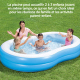 Piscine 262 x 159 x 46 cm Matériau en PVC Convient à tous les âges Facile à vider Indispensable pour les loisirs familiaux estivaux