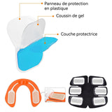 6 coussinets de gel coussin de gel ems entraîneur abdominal bande musculaire abdominale feuille d'hydrogel remplaçable gel muscle