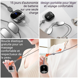 Masseur 1200mAh 4modes 9 niveaux d'intensité 3 niveaux de température constante masseur de nuque affichage LED soulage la fatigue