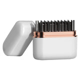 Brosse lissante pour cheveux sans fil 25w 2000mah lcd type-c 3 niveaux de réglage conception anti-brûlure pour curling et lissage