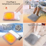 Chauffe-pieds 30 x 30x 2,5 cm Flanelle 10 W Température constante 50-60 degrés Alimentation USB Chaud et confortable Chauffe pied