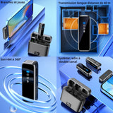 Microphone sans fil 20KHZ chargement 600 mAh 9 heures d'autonomie de la batterie faible bruit affichage LED petit et portable