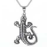 Collier lézard pour homme en acier inoxydable rétro chaine homme personnalisé mode cadeaux pour hommes cadeaux de vacances