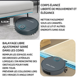 Robot aspirateur 5 en 1 forte puissance d'aspiration 1800Pa avce 1200mAh batterie détection obstacles aspirateur automatique bleu