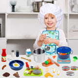 Accessoire cuisine enfant 38 PCS accessoires de cuisine pour jeux de rôle ensemble de jouets ensemble d'accessoires de cuisine