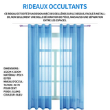 Rideau 132x213cm rideaux voilage rideau semi-transparent intérieurs décoration de fenêtre moderne pour salon chambre couleur pure