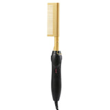 Peigne chauffant électriques en alliage d'aluminium avec 3 réglages température multifonction peigne pour tous types de cheveux