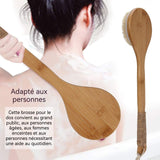 Sangle lave dos 40x10x3cm Brosse de bain à long manche exfoliante et massante pour le dos Pour exfolier la peau brosse de bain