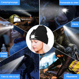 Led bonnet lampe frontale bonnet technique convient à la course et à la pêche nocturnes et d'autres sports plein air taille moyenne