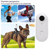 Kit de caméra sport pour animaux 4k 30fps wifi avec clip arrière 120 degrés caméra de cyclisme caméra d'action caméra de corps