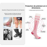 Bas de contention lot de 3 paires de différentes couleurs respirant et résistant pour sportive cyclisme chaussettes de compression