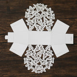 50 pièces  Boîte à bonbons  Blanc  Papillon  Jour de Noël  Saint-Valentin  Cadeau de mariage  Design en creux Bonbonnière