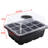 5Piece Seed Tray 12 Holes 6x14x18cm Black Tool Seedling Kit Seedling Cover Greenhouse Germination Box Greenhouse Seedling Box Kit