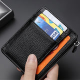 Porte-monnaie homme porte-monnaie en cuir de vache housse de carte ultra mince porte-monnaie multi-cartes cadeau homme