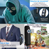 Caméra de surveillance 400 mah qualité HD compatible avec carte tf 128 go fonction d'enregistrement autonome détection mouvement