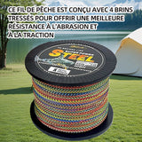 Fil de peche 500 m 30 lb 0.28 mm ligne de pecheligne de peche multi couleur ligne de pêche tressée ultra sensible lancer maximum