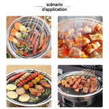 Réseau de refroidissement 16x16cm acier inoxydable 304 robuste support pour aliments frits réseau barbecues grille de cuissons