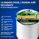 Ligne de pêChe 100m câble tressé 16 torons de pêche  lignes ultra-robustes en corde poisson multi-filament fil de pêche anti-morsure