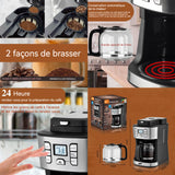 Machine à café 1,8L 35x20x25cm cafetière électrique rendez-vous mode maintien au chaud cafetière goutte-a-goutte goutte-a-goutte
