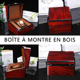 Boîte à montre Boîte à bijoux en bois haut de gamme boîte àbijoux en cuir pu boîte de rangement boîte d'affichage boîte de montre