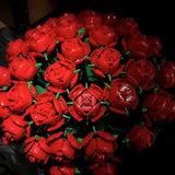 Blocs de construction Bouquet de fleurs artificielles à construire Bouquet de roses unique Activité de bricolage pour adultes