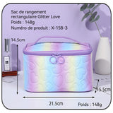trousse de toilette 150g Double fermeture glissière Pratique Grande capacité Poignée transport étanche Valeur élevée Sac de Toilette