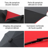 Parapluie automatique 10 baleines facile à transporter parapluie pliant en vinyle noir protection contre la pluie et le soleil