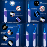 Dentaire hydropulseur portable LED USB Brosse A Dents Electrique Hygiene Electromenager Ensemble 3 pièces soins bucco-dentaires
