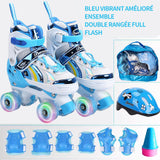 Roller enfant 33-37 pointure protection roller enfant patins à roulettes LED pour enfants et adolescents, idéal pour les débutants