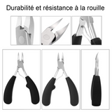 oupe-ongles 12,5x6,5cm coupe-ongles à bec de faucon avec dissolvant acier inoxydable de haute qualité coupe-pieds portable noir