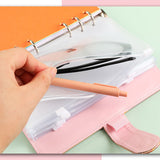 Cahier à feuilles mobiles A6 19*12.8cm100 feuilles  avec sac à fermeture éclair en PVC cahier à feuilles mobiles multifonctionnel