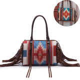 Rétro Tissé Coton Lin Style Indien Gland Épaule Diagonale Sac Européenne et Américaine Dames Portable Aisselle Sac Fourre-Tout