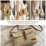 Sacoche 28x5x17cm paille à la mode et polyvalent printemps et été nouveau sac tissé voyage de plage sac à bandoulière personnalisé