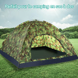 Tente de camping 200x100x105CM Tente de camouflage manuelle pour voyage en plein air, une personne, une seule couche protection UV
