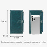 Porte-Monnaie Femme Grande Capacite 21 x11cm Porte Monnaie avec 19 emplacements Cartes RFID Blocage Bordeaux Porte-Monnaie