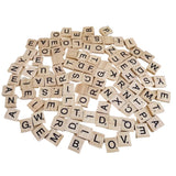 Bois 26 lettres copeaux de bois bricolage orthographe anglaise blocs d'alphabétisation blocs de bois lettre anglaise