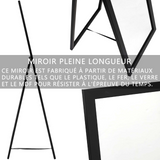 Miroir sur pied 124.8 x 34.8 x 3 cm miroir pleine longueur Miroir pleine longueur miroir de sol mural miroir de chambre à coucher