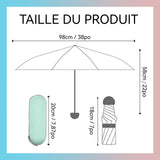 Parasol 8 os mini parapluie anti-UV portable avec boîte à capsules mini parapluie de poche pour femme parapluie coupe-vent