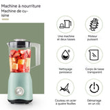 mixeur  250W 45db 1500ml Réglable sur 4 vitesses Moteur puissant  Facile à nettoyer Conception avec verrouillage de sécurité