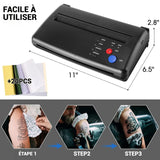 Thermocopieur Tatouag Faible bruit Mini format et facile à utiliser Transfert rapide et homogène Convient à un usage professionnel