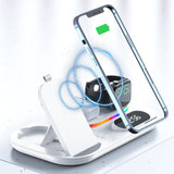 Base de chargement sans fil    Design 3 en 1   Lumière d'ambiance RVB   Horloge numérique   Contrôle intelligent de la température