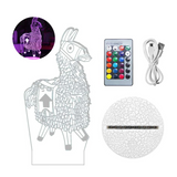 Veilleuse 3D 17,5x14 cm interrupteur tactile chargement USB lampe de chevet tactile avec télécommande et 7 couleurs lampe de table