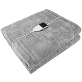 Coussin chauffant 150x180cm Flanelle 6niveaux de chaleur 5niveaux de minuterie protection contre la surchauffe Couverture chauffante